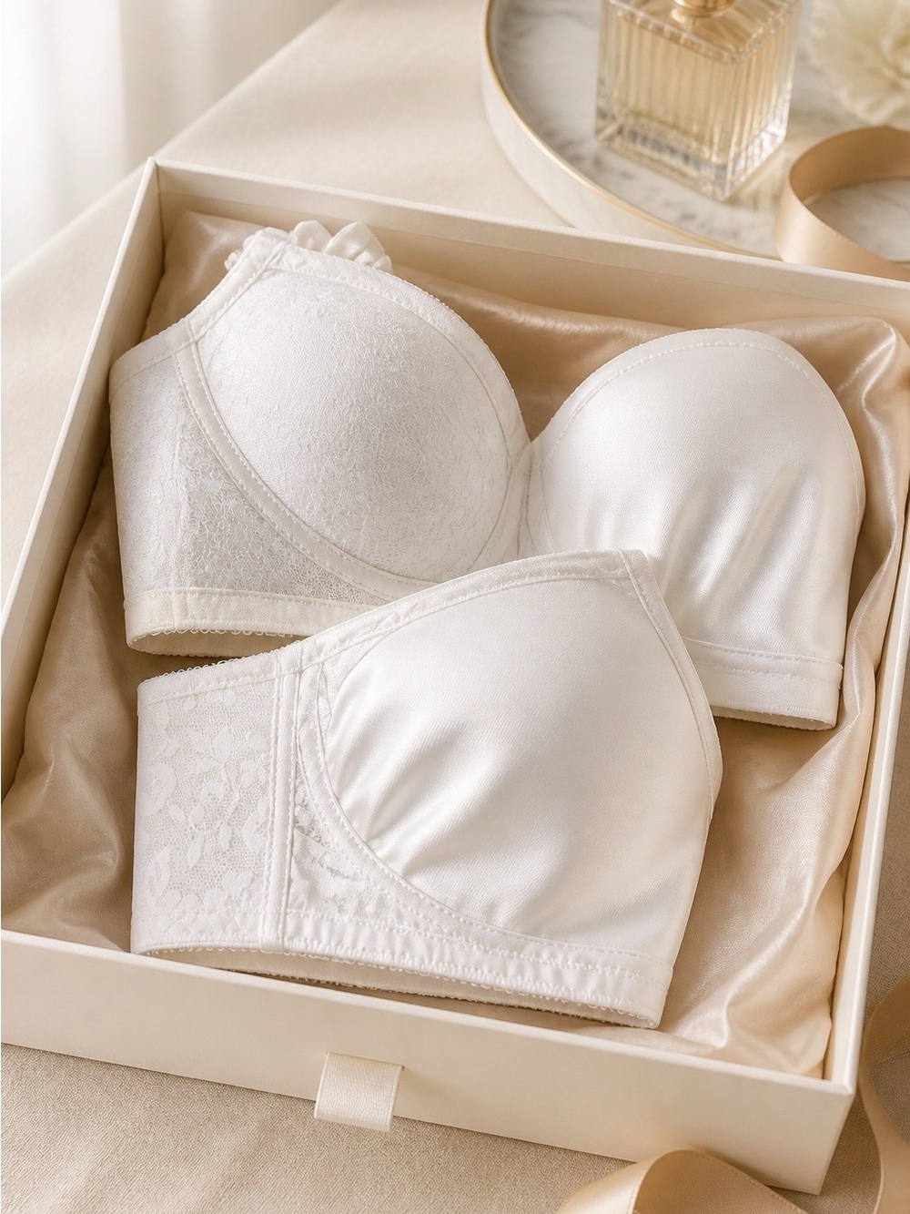 BUNDLE OF 3 WHITE PLAYTEX BRAS 40D GENTLY LOVED